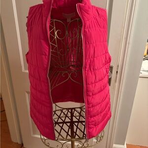 Michael Kors Fuchsia Quilted Vest